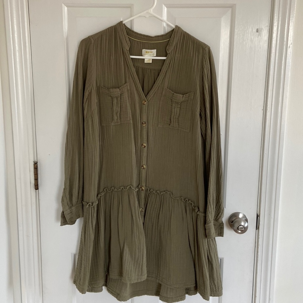 Maeve Anthropologie Drop-
 Waist Dress